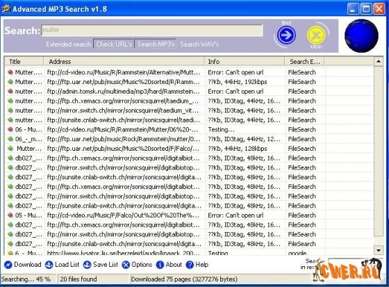 Advanced MP3 Search Portable 1.8