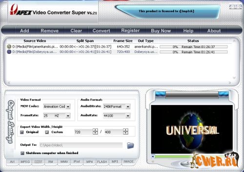 Apex Video Converter Super 6.19