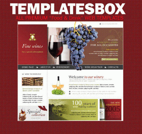 11 шаблонов от Templatesbox для  ресторанов
