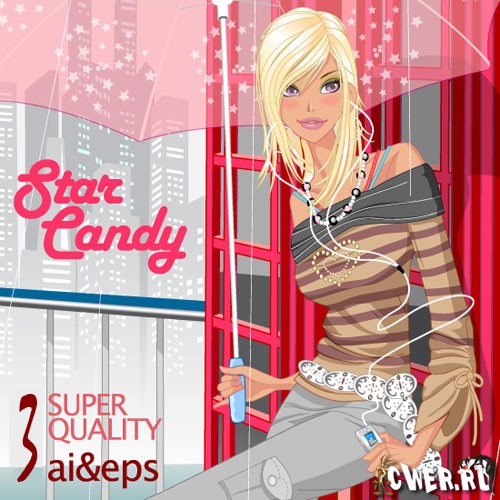 Векторный клипарт - Star Candy