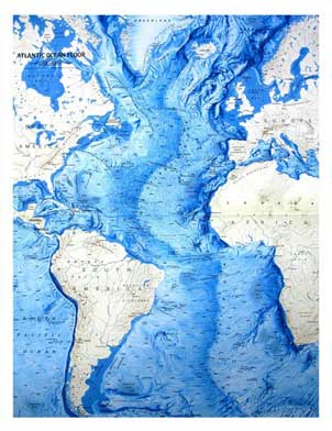 карта океанского дна