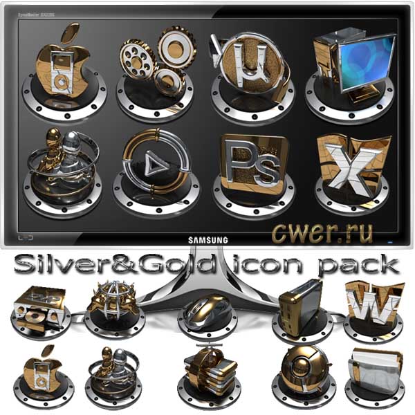 Gold & Silver Icons  Pack