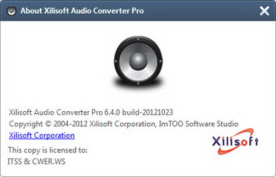 Xilisoft Audio Converter Pro 6.4.0.20121023