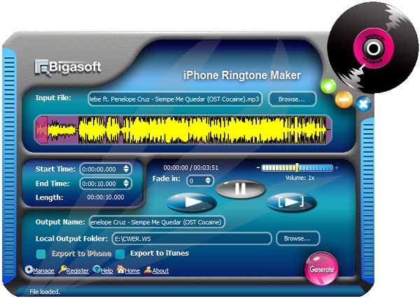 Bigasoft iPhone Ringtone Maker 1.9.5.4777