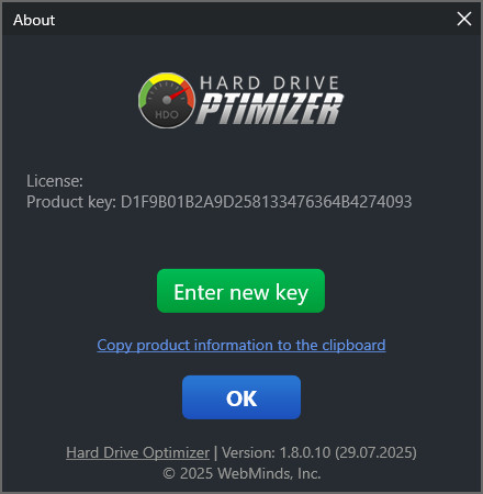 WebMinds Hard Drive Optimizer