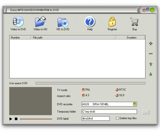 Easy MPEG/AVI/DIVX/WMV/RM to DVD 2.4.1  