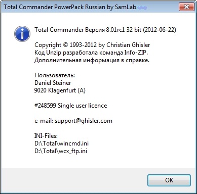 Portable Total Commander 8.01 RC1 2012.6 PowerPack