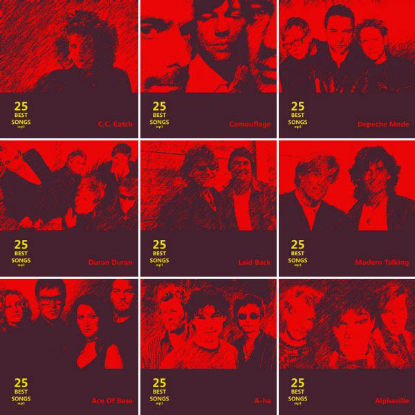 скачать 25 Best Songs: Depeche Mode, Modern Talking, Ace Of Base, C.C.Catch, Camouflage, A-Ha, Alphaville, Duran Duran, Laid Back (2012)