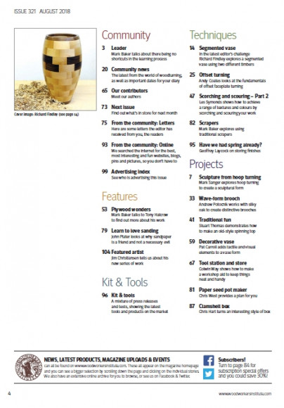 Woodturning №321 (August 2018)