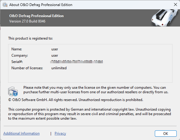 O&O Defrag Professional 27.0.8046