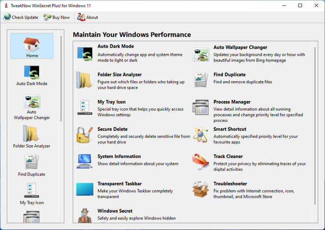 TweakNow WinSecret Plus for Windows 11 v3.2.0