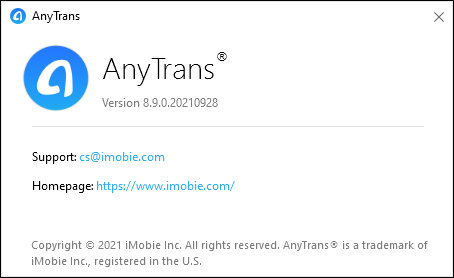 AnyTrans for iOS 8.9.0.20210928