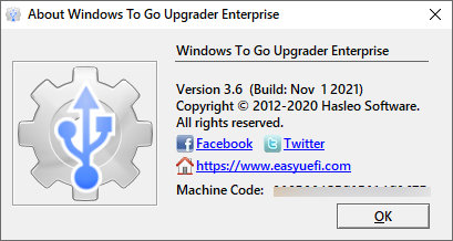 EasyUEFI Windows To Go Upgrader Enterprise 3.6