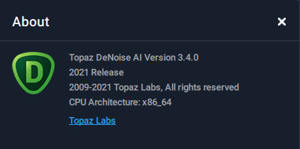 Topaz DeNoise AI 3.4.0