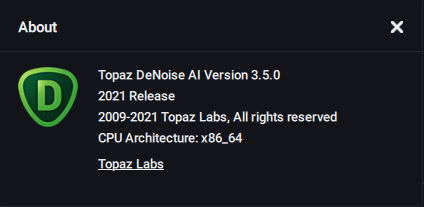 Topaz DeNoise AI 3.5.0