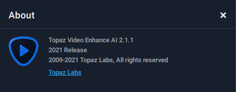 Topaz Video Enhance AI 2.1.1
