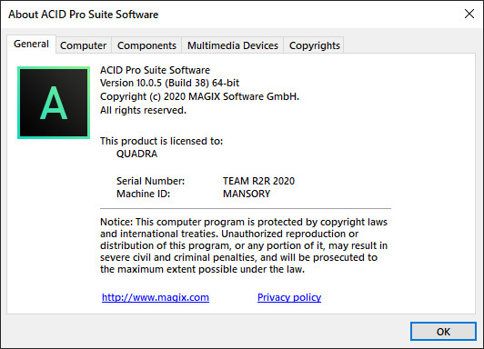 MAGIX ACID Pro / Pro Suite 10.0.5.38