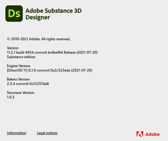 Adobe Substance 3D Designer 11.2.1.4934