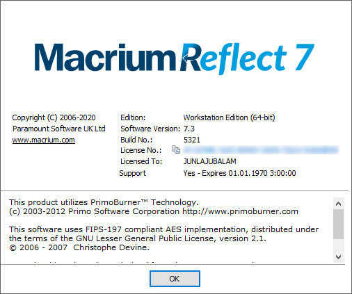 Macrium Reflect 7.3.5321 Workstation / Server Plus
