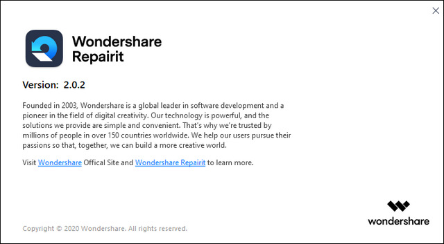 Wondershare Repairit 2.0.2.32