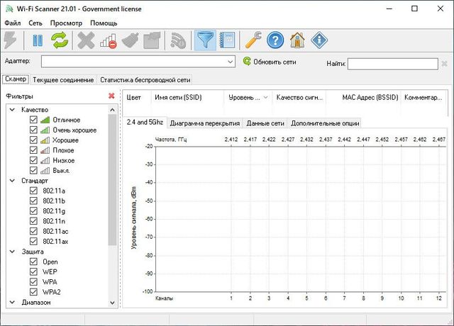 LizardSystems Wi-Fi Scanner 21.01 + Portable + Rus