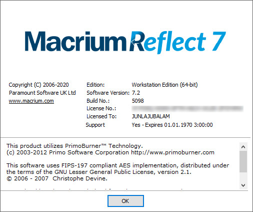 Macrium Reflect 7.2.5098 Workstation / Server Plus