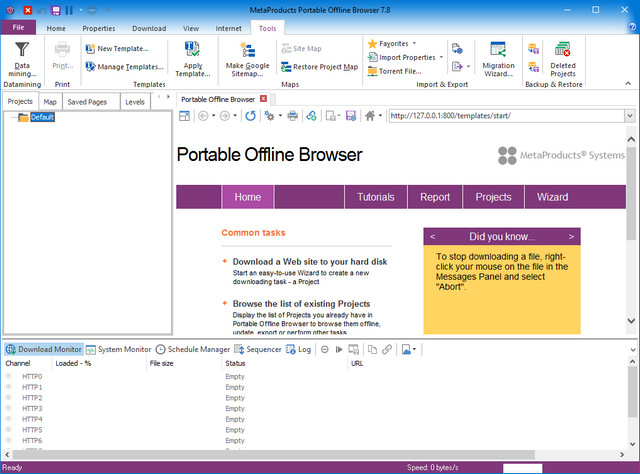 MetaProducts Portable Offline Browser 7.8.4660
