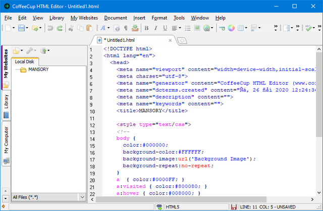CoffeeCup HTML Editor 17.0 Build 836