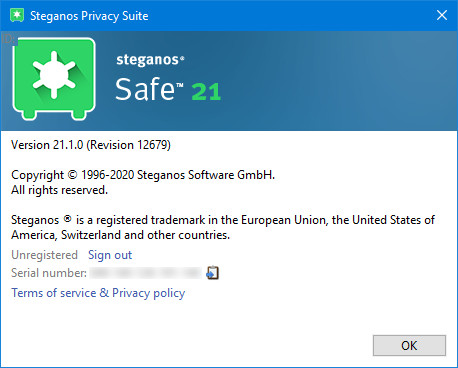 Steganos Safe 21.1.0 Revision 12679