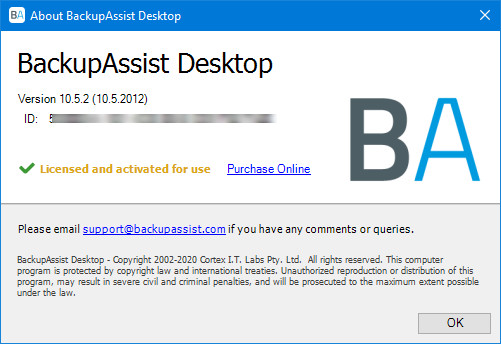 BackupAssist Desktop 10.5.2