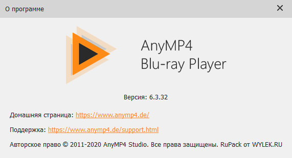 AnyMP4 Blu-ray Player 6.3.32 + Rus