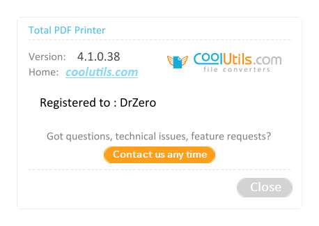 CoolUtils Total PDF Printer 4.1.0.38