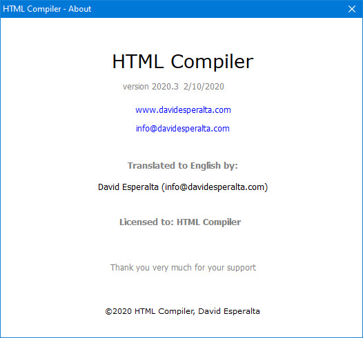 HTML Compiler 2020.3