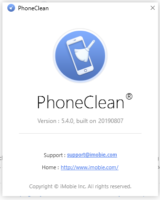 PhoneClean Pro 5.4.0.20190807