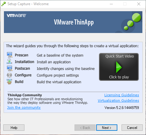 VMware ThinApp Enterprise 5.2.6 Build 14449759