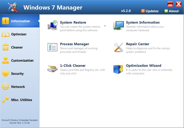 Windows 7 Manager 5.2.0