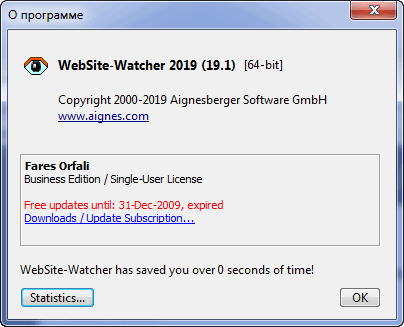 WebSite-Watcher 2019 19.1 Business Edition