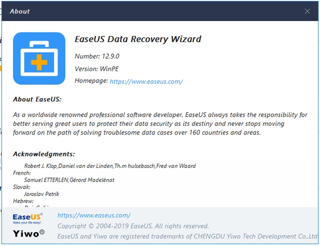 EaseUS Data Recovery Wizard 12.9 WinPE
