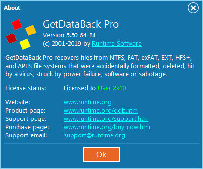 Runtime GetDataBack Simple 5.50 + Portable