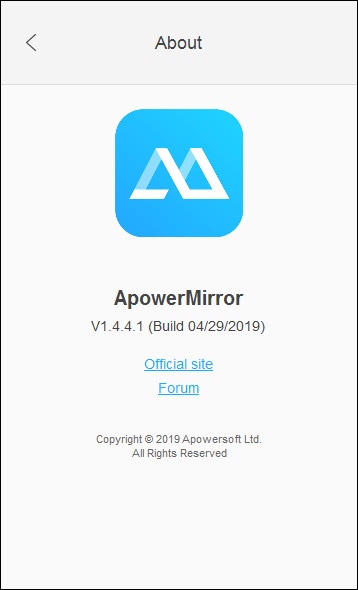 ApowerMirror 1.4.4.1 Build 04/29/2019