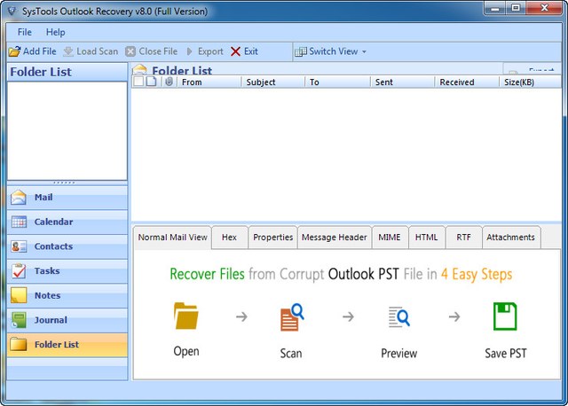 SysTools Outlook Recovery 8.0.0.0