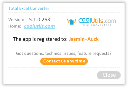 Coolutils Total Excel Converter 5.1.0.263