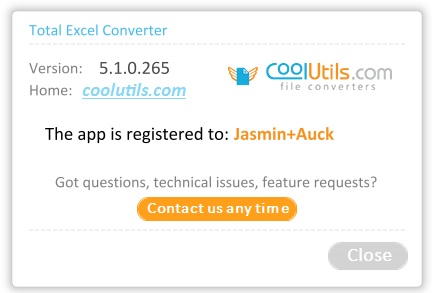Coolutils Total Excel Converter 5.1.0.265