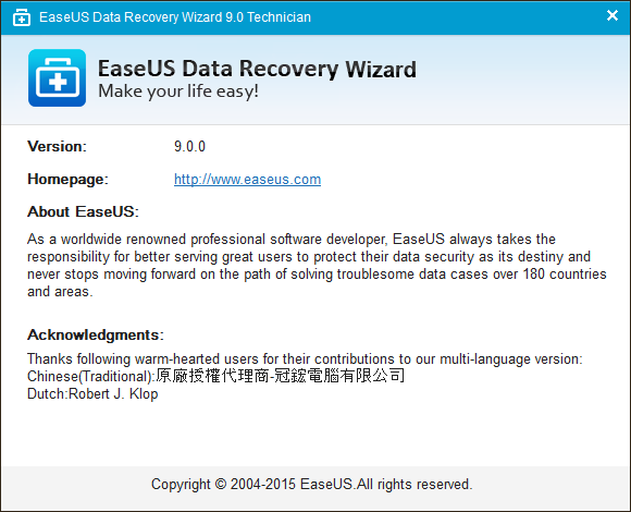 EaseUS Data Recovery Wizard 9.0.0 Technician