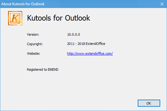 Kutools For Outlook 10.00