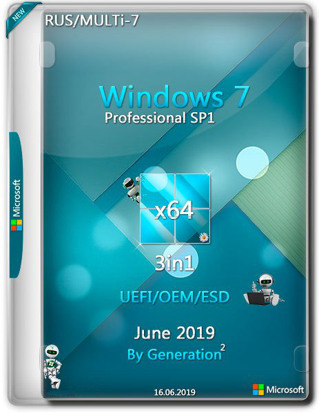 Windows 7 Pro SP1 x64 3in1 OEM by Generation2