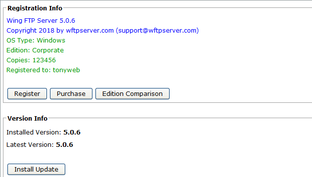 Wing FTP Server Corporate 5.0.6