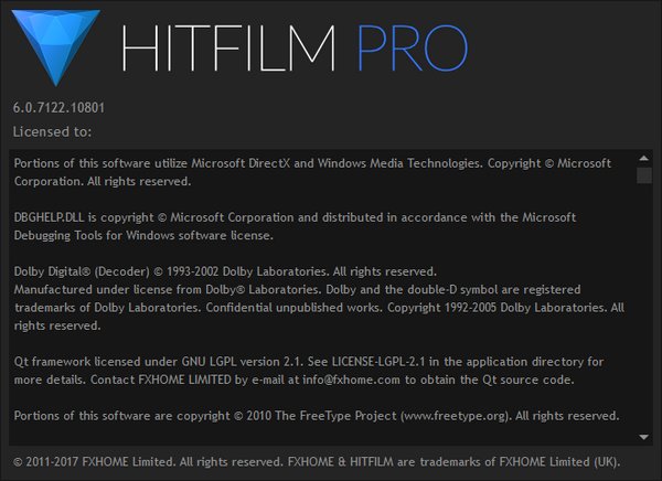 HitFilm 2017 Pro 6.0.7122.10801