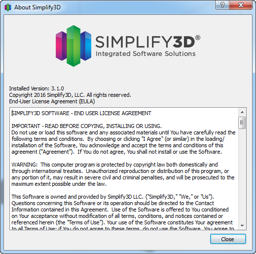 Simplify3D 3.1.0