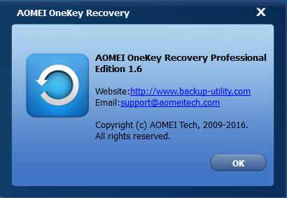 AOMEI OneKey Recovery Pro 1.6.0